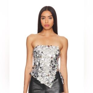 Superdown cordilla strapless top